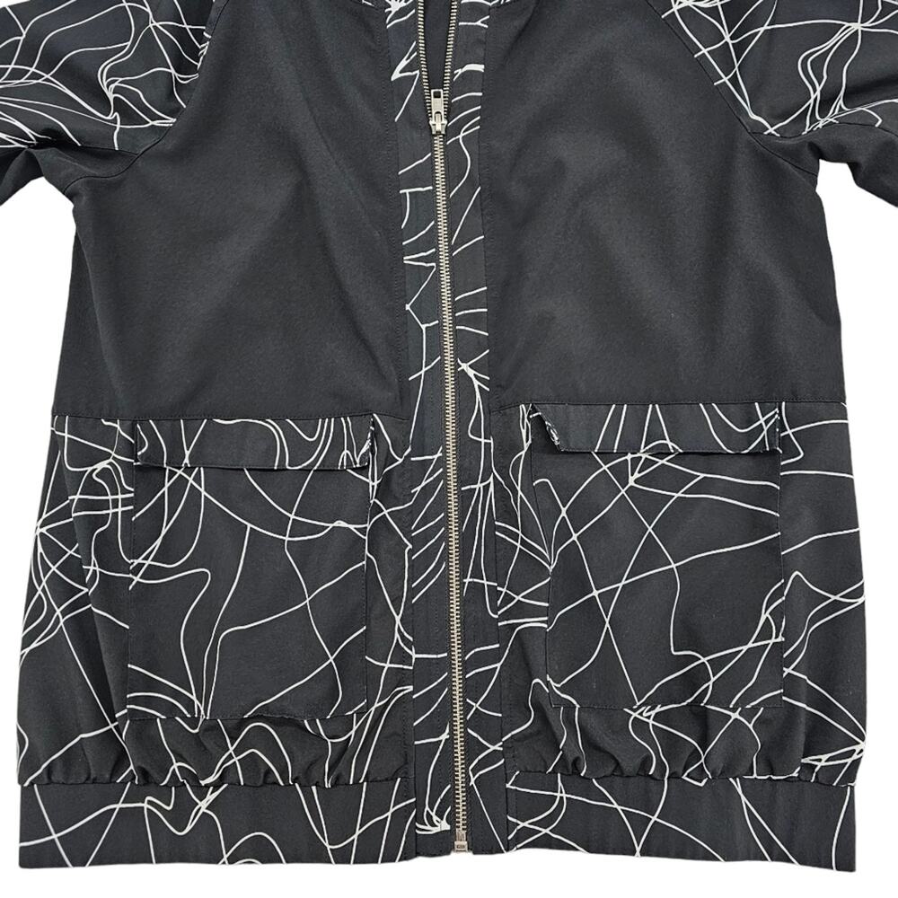 Fabletics Jacket Womens Medium Black White Athlei… - image 4